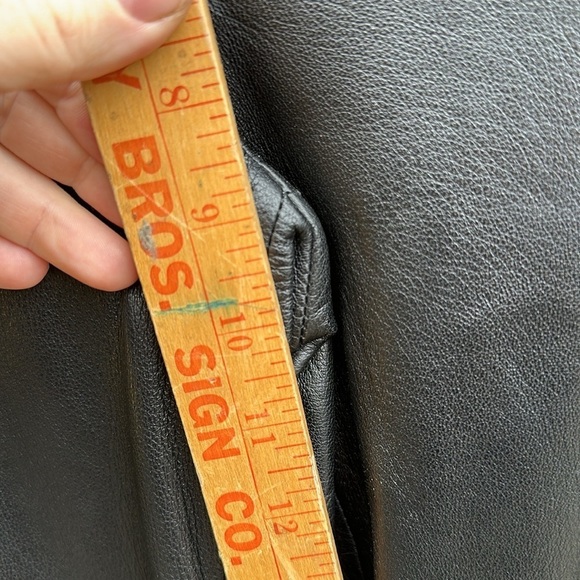 Vintage 111 State Black Leather Pants Boot Cut Mid Rise Women's Size 6 - Picture 3 of 13